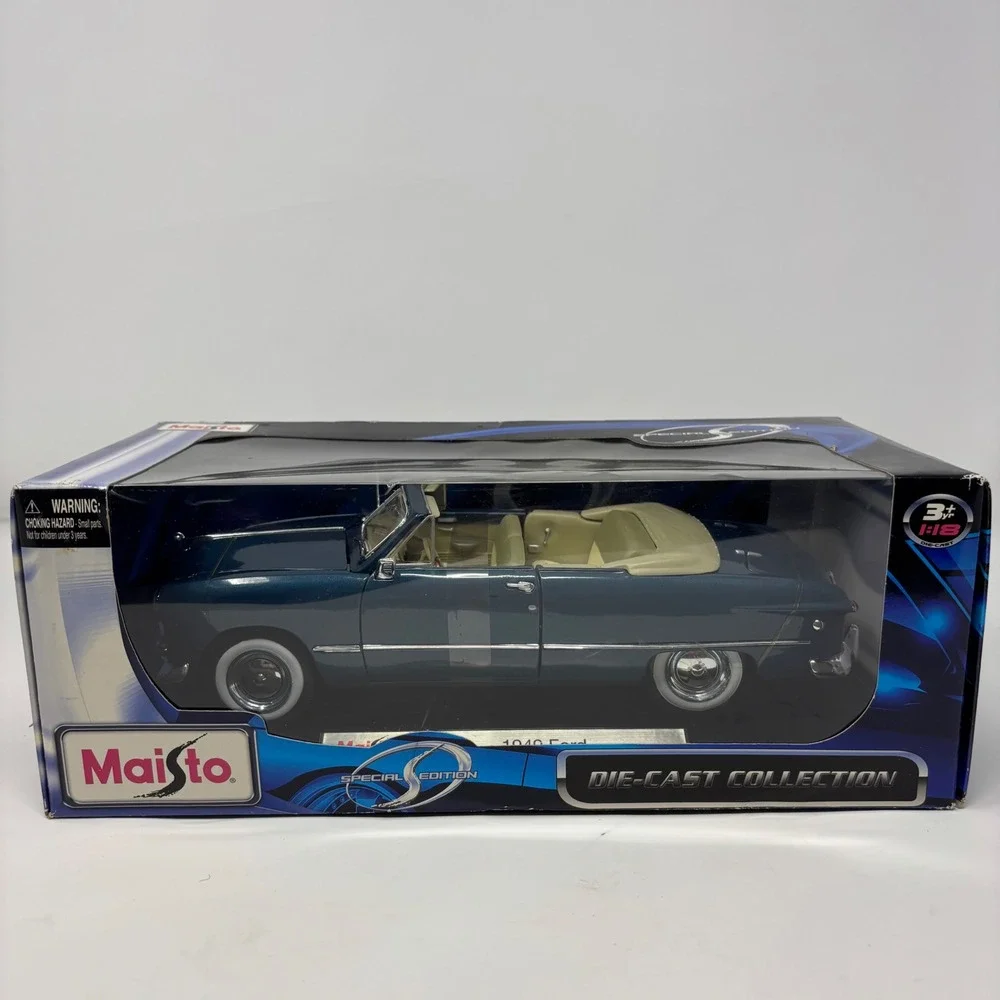 1949 Ford Convertible Blue 1:18 Maisto Special Edition Diecast Open Box